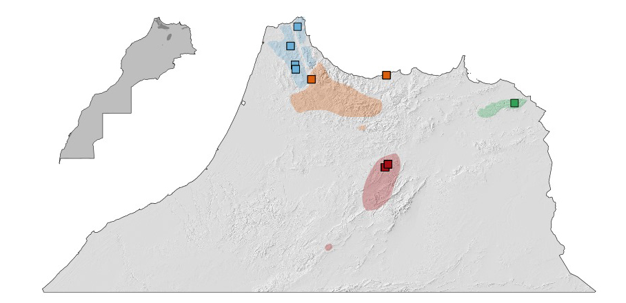 Distribution Map of Sharp-ribbed newt