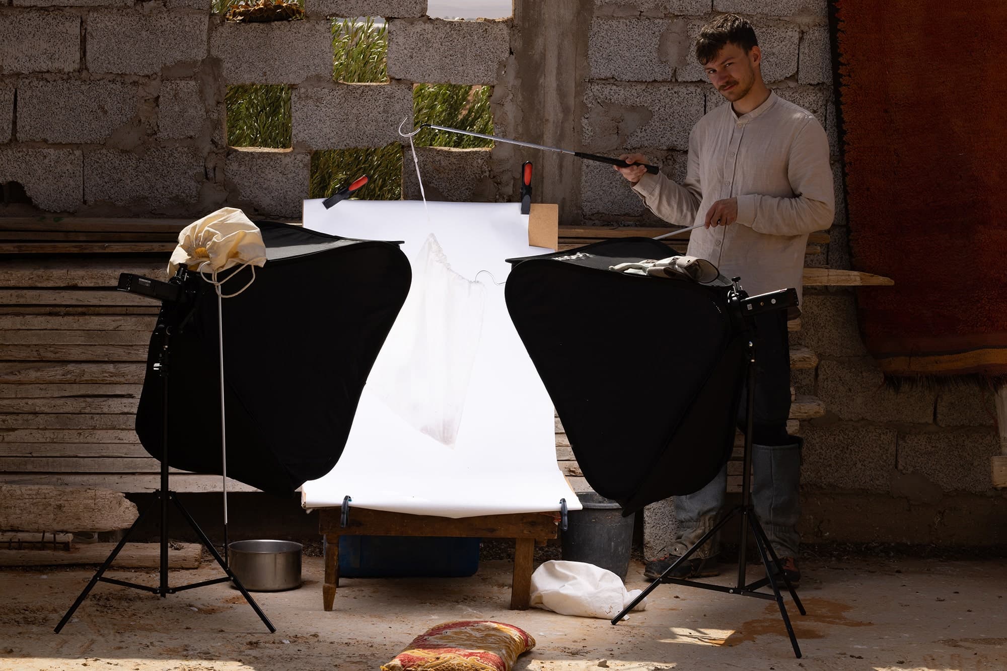 Colin Ruffieux with studio setup